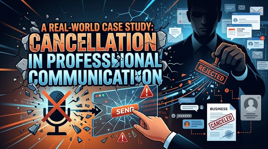 A Real-World Case Study: Cancellation in Professional Communication