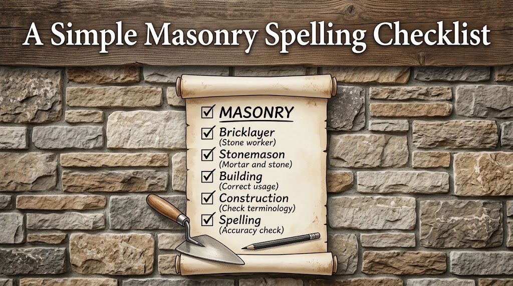 A Simple Masonry Spelling Checklist