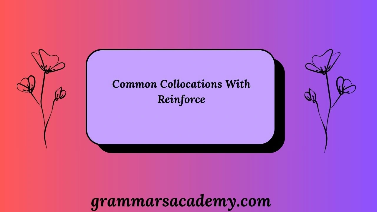 Common Collocations With Reinforce