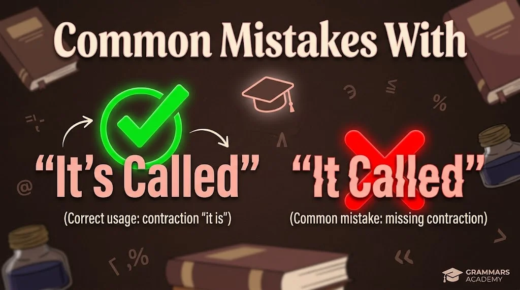 Common Mistakes With “It’s Called” and “It Called”
