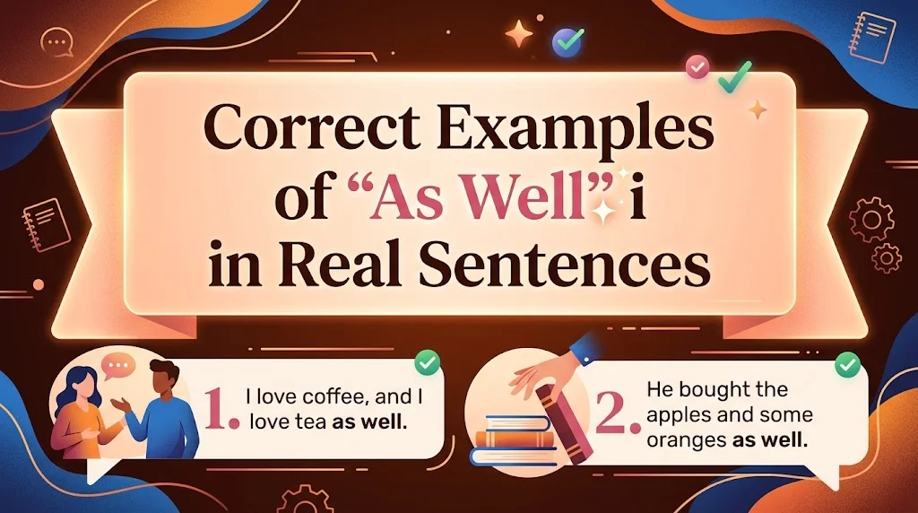 Correct Examples of “As Well” in Real Sentences