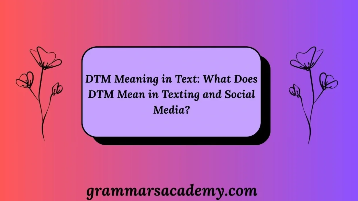 DTM Meaning in Text