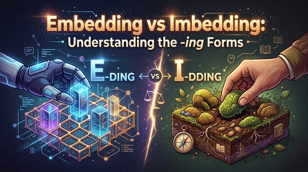 Embedding vs Imbedding: Understanding the -ing Forms