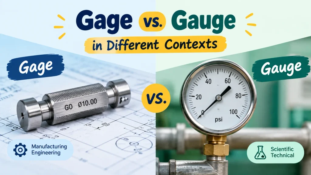 Gage vs. Gauge in Different Contexts