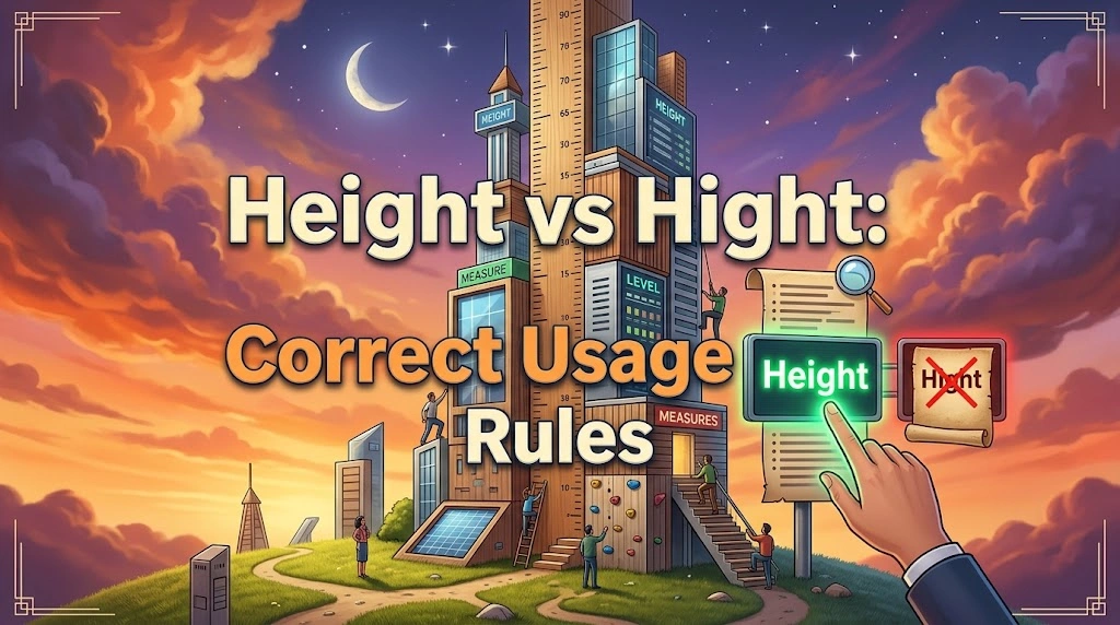 Height vs Hight: Correct Usage Rules