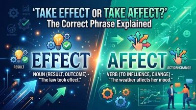 Take Effect or Take Affect