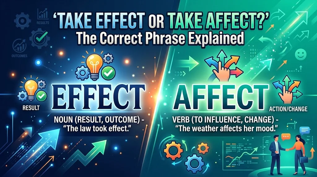 Take Effect or Take Affect